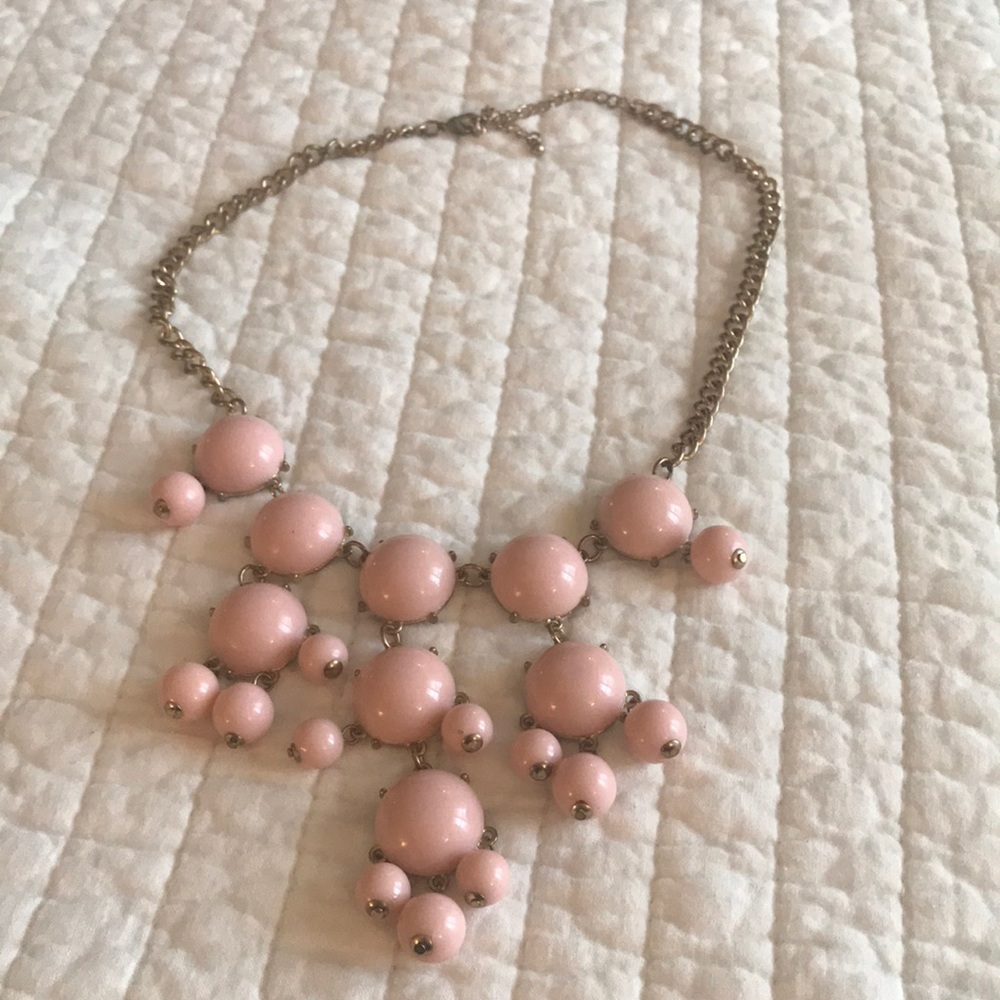 Baby pink bubble necklace